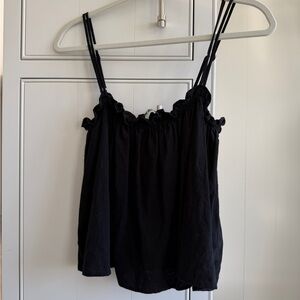 Ciao Lucia Black Ruffle Camisole